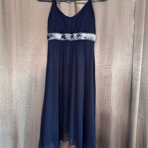 Navy Blue Dress with Elegant Design
